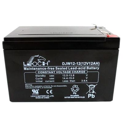 Leoch-batterij DJW12-12 12V12Ah loodzuurbatterij voor communicatie en duurzame back-up