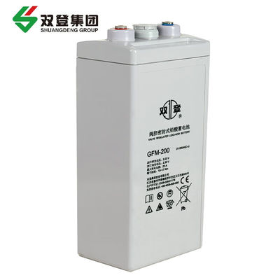 Shuangdeng GFM-200 loodzuurbatterij 2V200Ah voor elektriciteitssysteem en opslag van zonne-energie