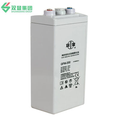 Shuangdeng GFM-200 loodzuurbatterij 2V200Ah voor elektriciteitssysteem en opslag van zonne-energie