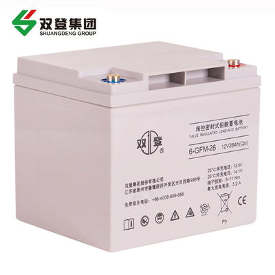 12V26Ah Shuangdeng verzegelde 6-GFM-26 batterij voor communicatie en opslag van zonne-energie