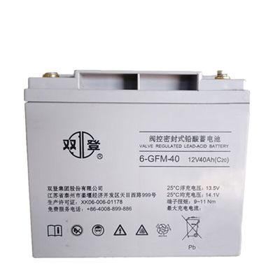 Shuangdeng verzegelde oplaadbare 6-GFM-40 loodzuurbatterij 12V40Ah voor zonne-energieopslagpaneel