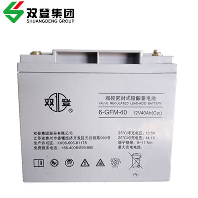Shuangdeng verzegelde oplaadbare 6-GFM-40 loodzuurbatterij 12V40Ah voor zonne-energieopslagpaneel