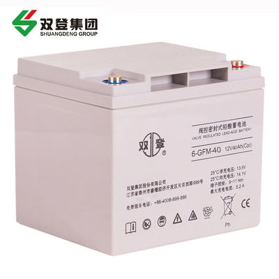 Shuangdeng verzegelde oplaadbare 6-GFM-40 loodzuurbatterij 12V40Ah voor zonne-energieopslagpaneel