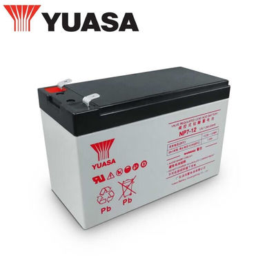 Oplaadbare loodzuurbatterij van Yuasa NP7-1212V7AH 2,5 kg voor basisstation in de computerkamer