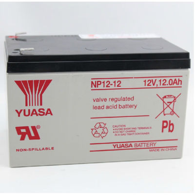 Duurzame loodzuurbatterij van Yuasa NP12-1212V12AH voor noodstroom en communicatie