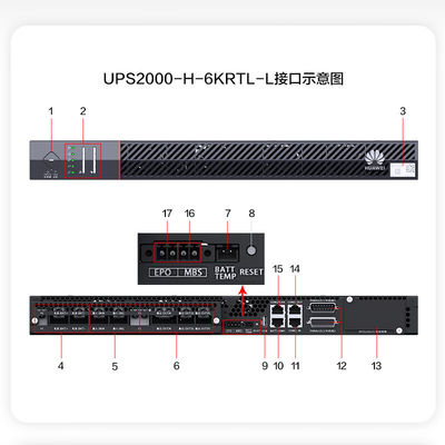 Computernetwerk Huawei UPS2000-A-10KTTL 10KVA-10KW Externe batterijpakket 19-inch rack