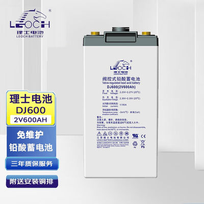 2V600Ah Leoch-batterij DJ600 voor UPS-energiecommunicatiesystemen voor zonne-energieopslag
