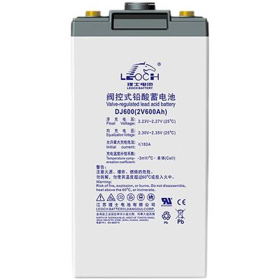 2V600Ah Leoch-batterij DJ600 voor UPS-energiecommunicatiesystemen voor zonne-energieopslag