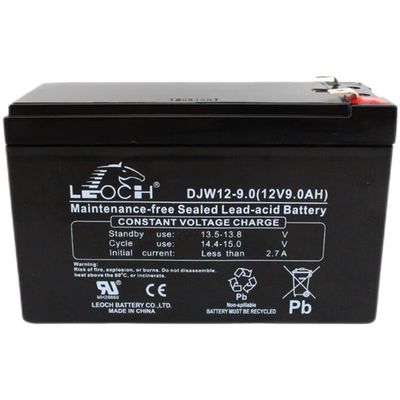 Verpakkingsmateriaal ABS Leoch DJW12-9.0 Loodzuurbatterij 12V9Ah voor Eps stroomvoorziening