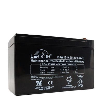 Robuuste ABS-container Leoch-batterij DJW12-9.0 12V9Ah voor UPS-machine-systeem
