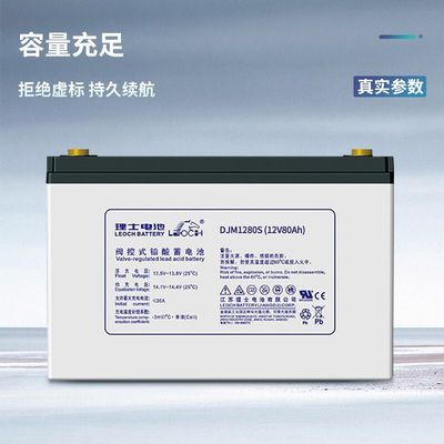 Leoch-accu DJM1280S 12V80Ah voor UPS-communicatie Zonne-energieopslagkrachtsysteem